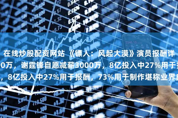 在线炒股配资网站 《镖人：风起大漠》演员报酬详情曝光：李连杰8000万，谢霆锋自愿减薪3000万，8亿投入中27%用于报酬，73%用于制作堪称业界典范